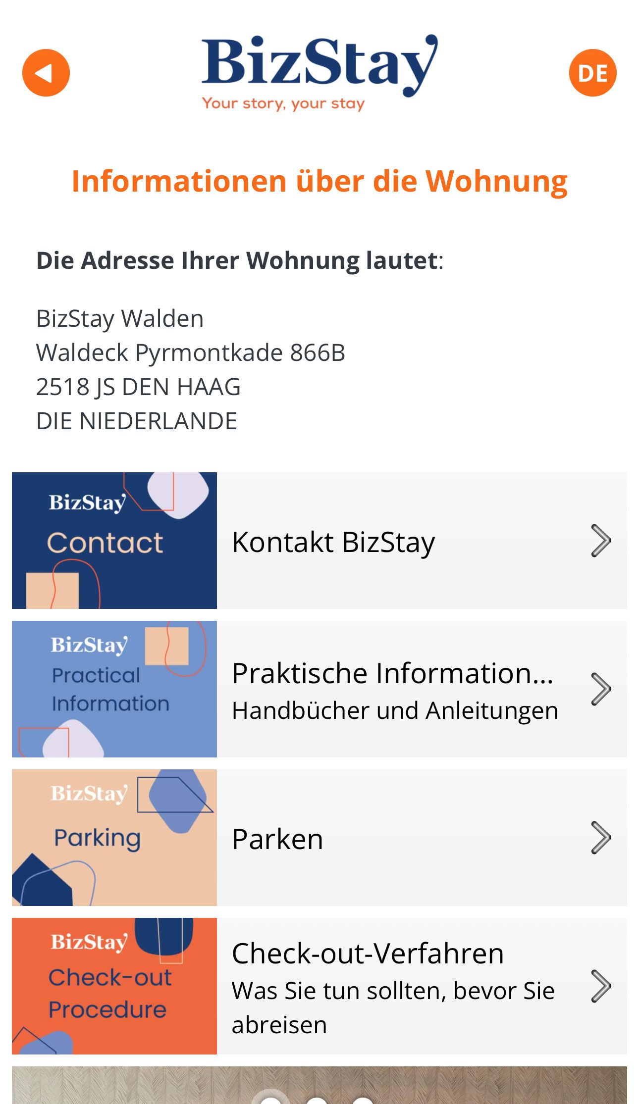 Mobile app BizStay