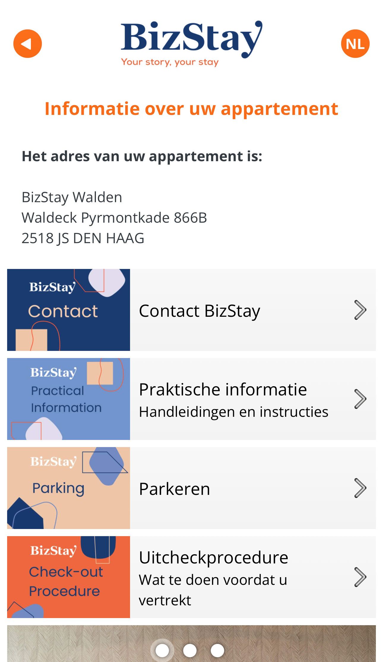 Mobile app BizStay